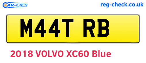 M44TRB are the vehicle registration plates.