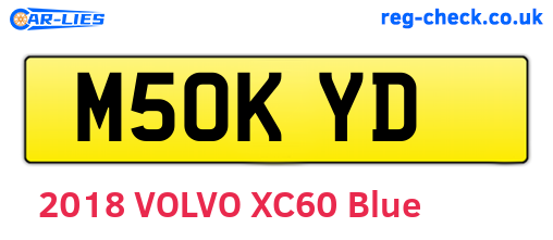 M50KYD are the vehicle registration plates.