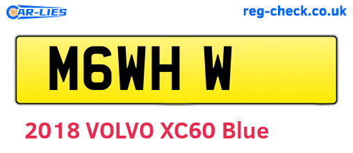 M6WHW are the vehicle registration plates.
