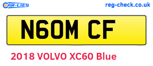 N60MCF are the vehicle registration plates.