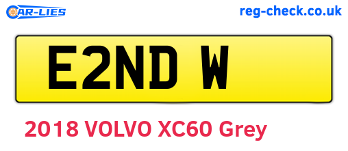 E2NDW are the vehicle registration plates.