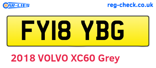 FY18YBG are the vehicle registration plates.