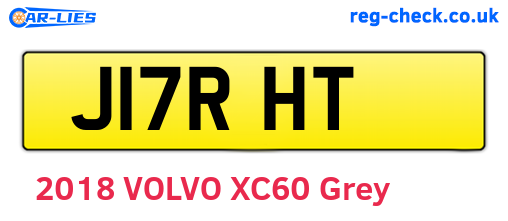 J17RHT are the vehicle registration plates.