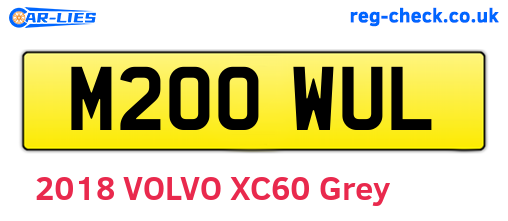 M200WUL are the vehicle registration plates.