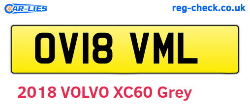 OV18VML are the vehicle registration plates.