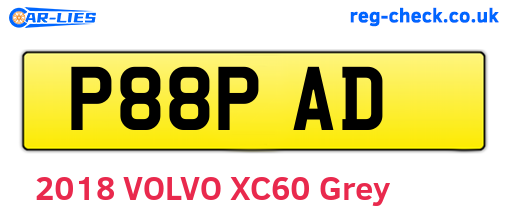 P88PAD are the vehicle registration plates.