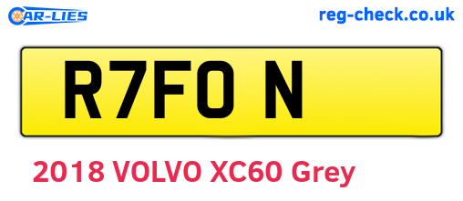 R7FON are the vehicle registration plates.