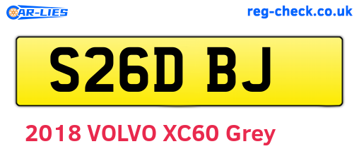 S26DBJ are the vehicle registration plates.