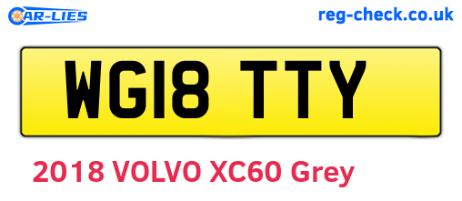 WG18TTY are the vehicle registration plates.