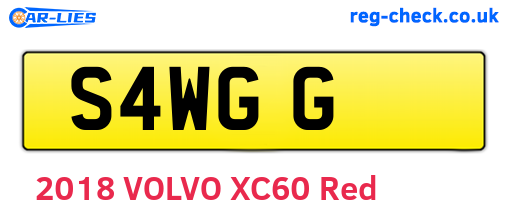 S4WGG are the vehicle registration plates.