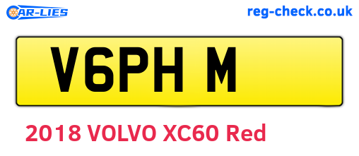 V6PHM are the vehicle registration plates.