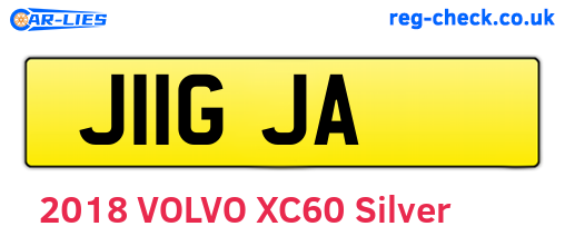J11GJA are the vehicle registration plates.