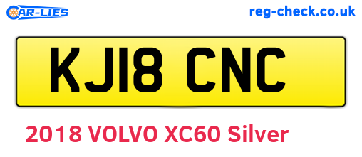 KJ18CNC are the vehicle registration plates.