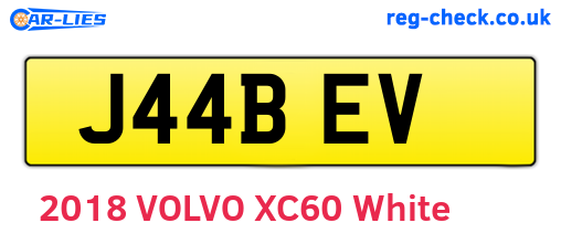 J44BEV are the vehicle registration plates.