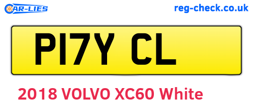 P17YCL are the vehicle registration plates.