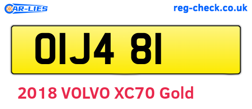 OIJ481 are the vehicle registration plates.