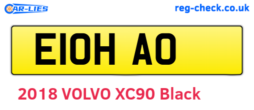 E10HAO are the vehicle registration plates.
