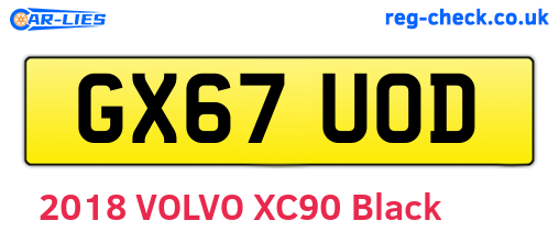 GX67UOD are the vehicle registration plates.