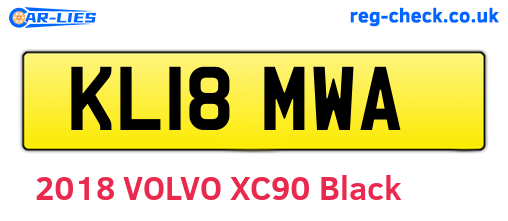 KL18MWA are the vehicle registration plates.