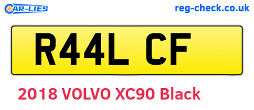 R44LCF are the vehicle registration plates.