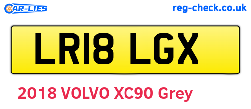 LR18LGX are the vehicle registration plates.