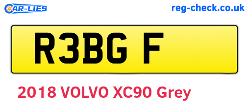 R3BGF are the vehicle registration plates.