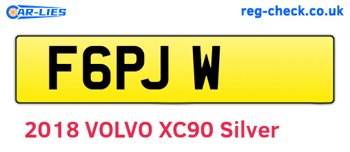 F6PJW are the vehicle registration plates.