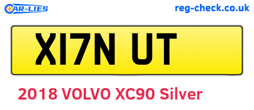 X17NUT are the vehicle registration plates.