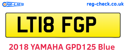 LT18FGP are the vehicle registration plates.