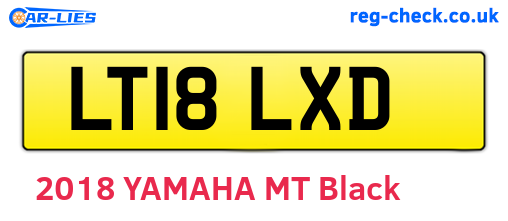 LT18LXD are the vehicle registration plates.