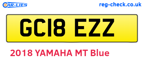 GC18EZZ are the vehicle registration plates.
