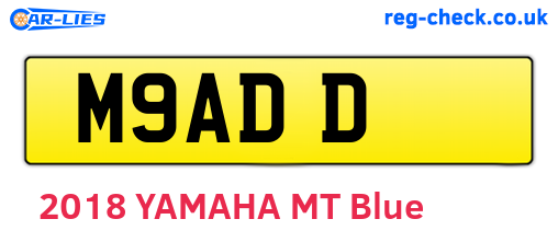 M9ADD are the vehicle registration plates.