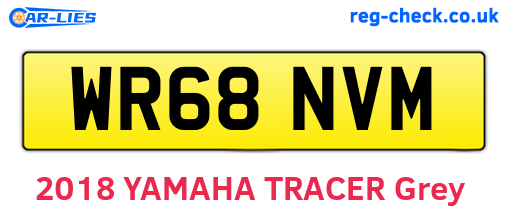WR68NVM are the vehicle registration plates.