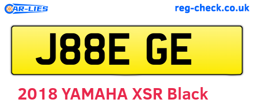 J88EGE are the vehicle registration plates.