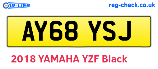 AY68YSJ are the vehicle registration plates.