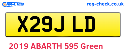 X29JLD are the vehicle registration plates.