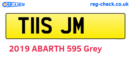 T11SJM are the vehicle registration plates.