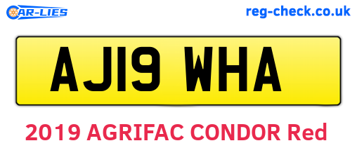 AJ19WHA are the vehicle registration plates.