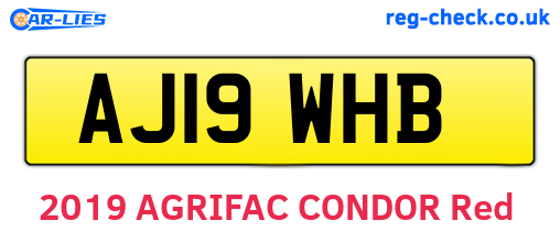 AJ19WHB are the vehicle registration plates.