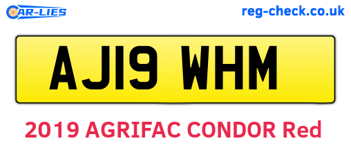 AJ19WHM are the vehicle registration plates.