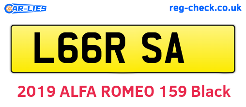 L66RSA are the vehicle registration plates.