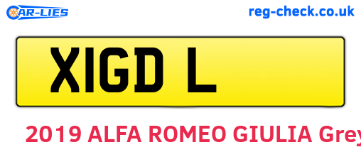 X1GDL are the vehicle registration plates.