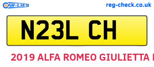 N23LCH are the vehicle registration plates.