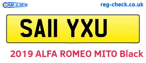 SA11YXU are the vehicle registration plates.