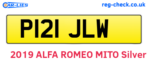 P121JLW are the vehicle registration plates.