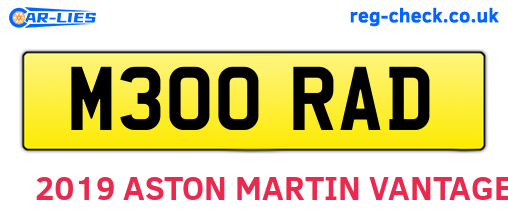 M300RAD are the vehicle registration plates.