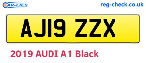 AJ19ZZX are the vehicle registration plates.