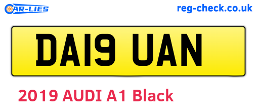 DA19UAN are the vehicle registration plates.