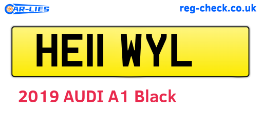 HE11WYL are the vehicle registration plates.
