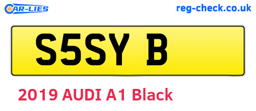 S5SYB are the vehicle registration plates.